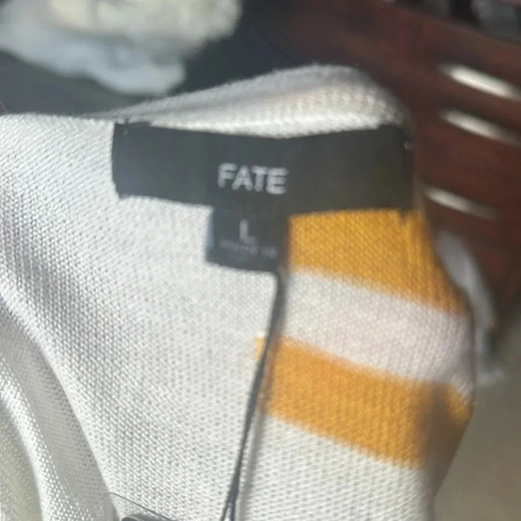 Striped cropped sweater.  Pittsburgh Steeler colors. - Picture 4 of 4